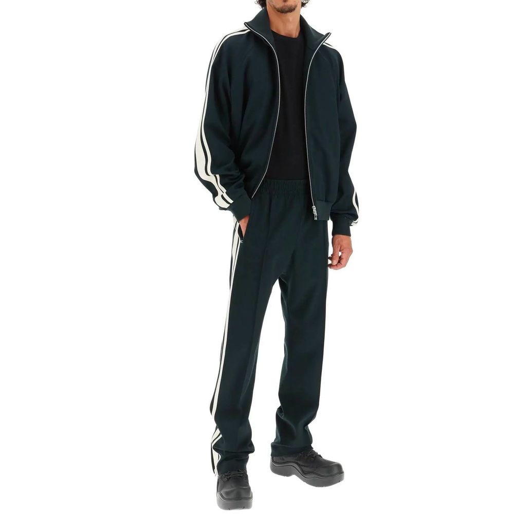 Bicolor Elastane Full-Length Jacket