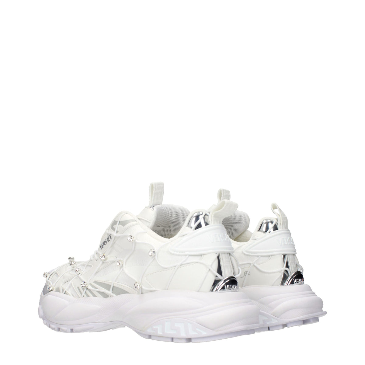 White Fabric Sneakers