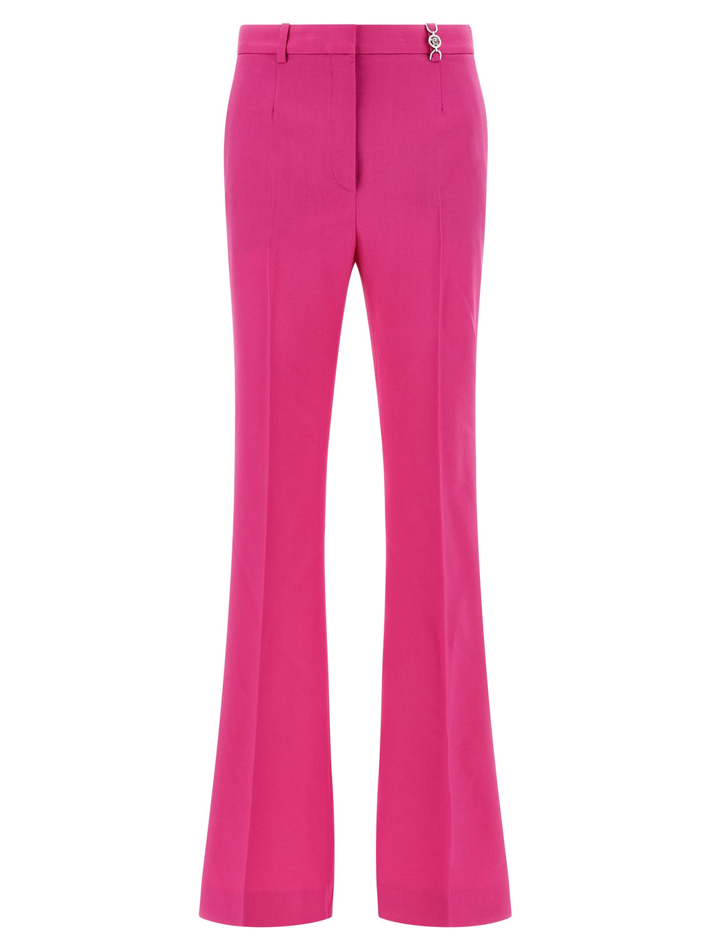 Fuchsia Virgin Wool Flared Pants
