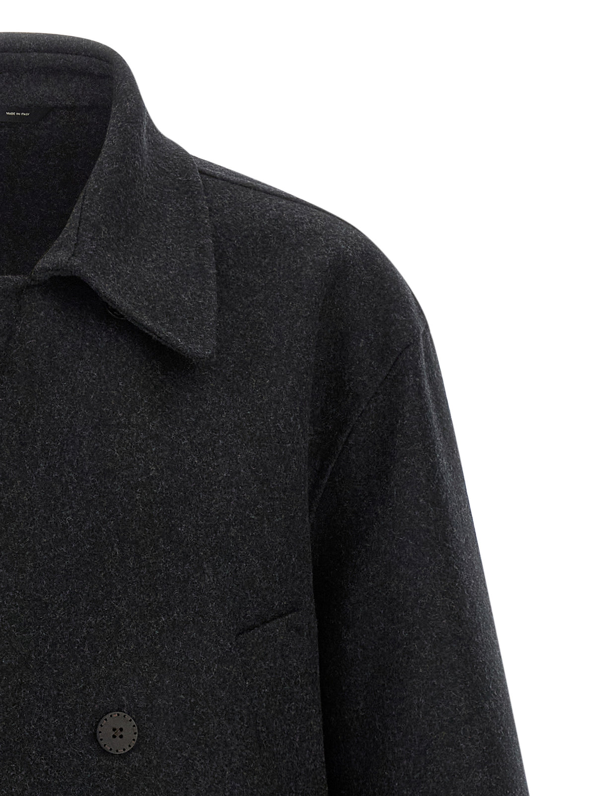 Gray Virgin Wool Coat