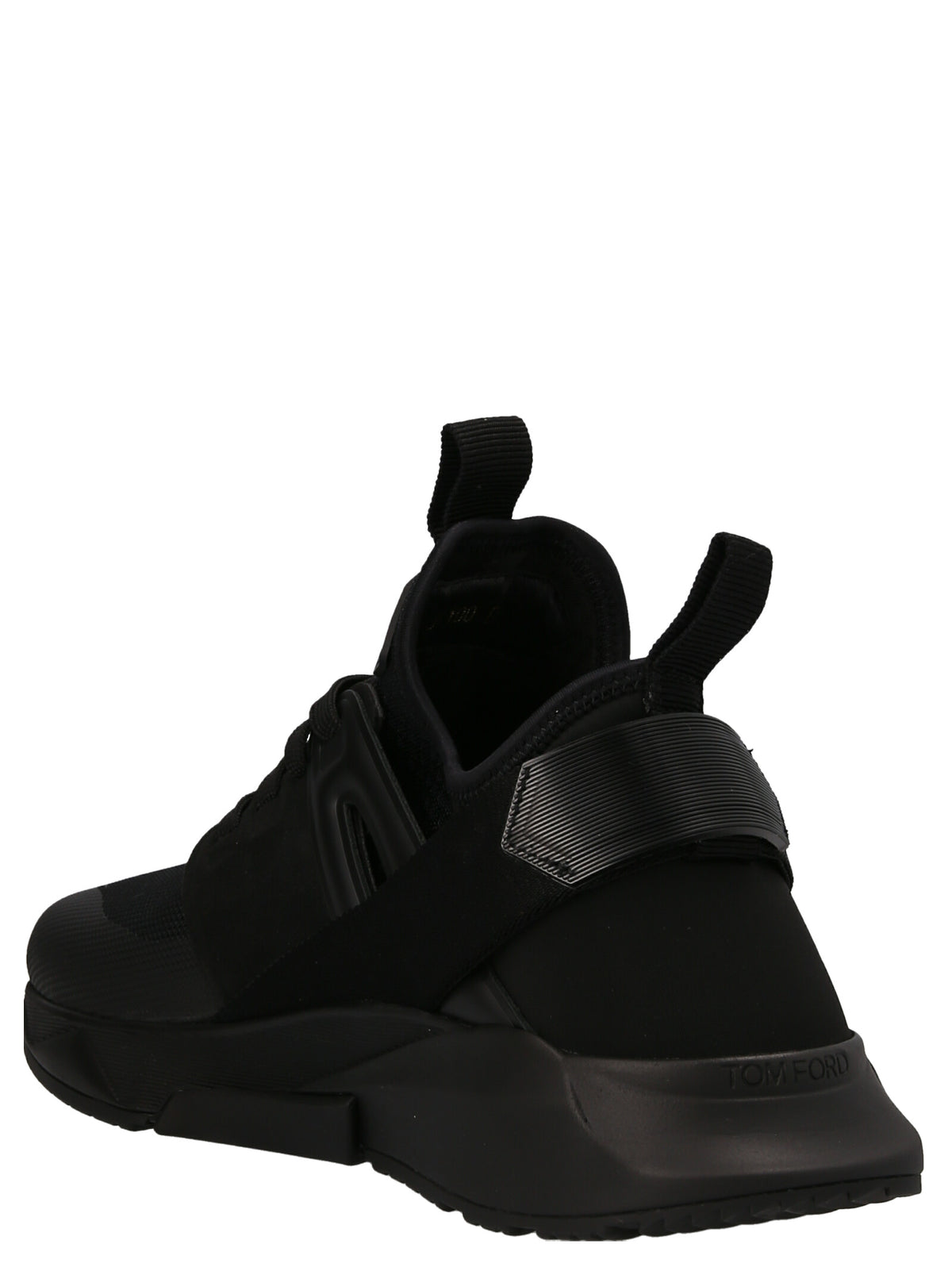 Black Polyethylene Athletic Sneakers