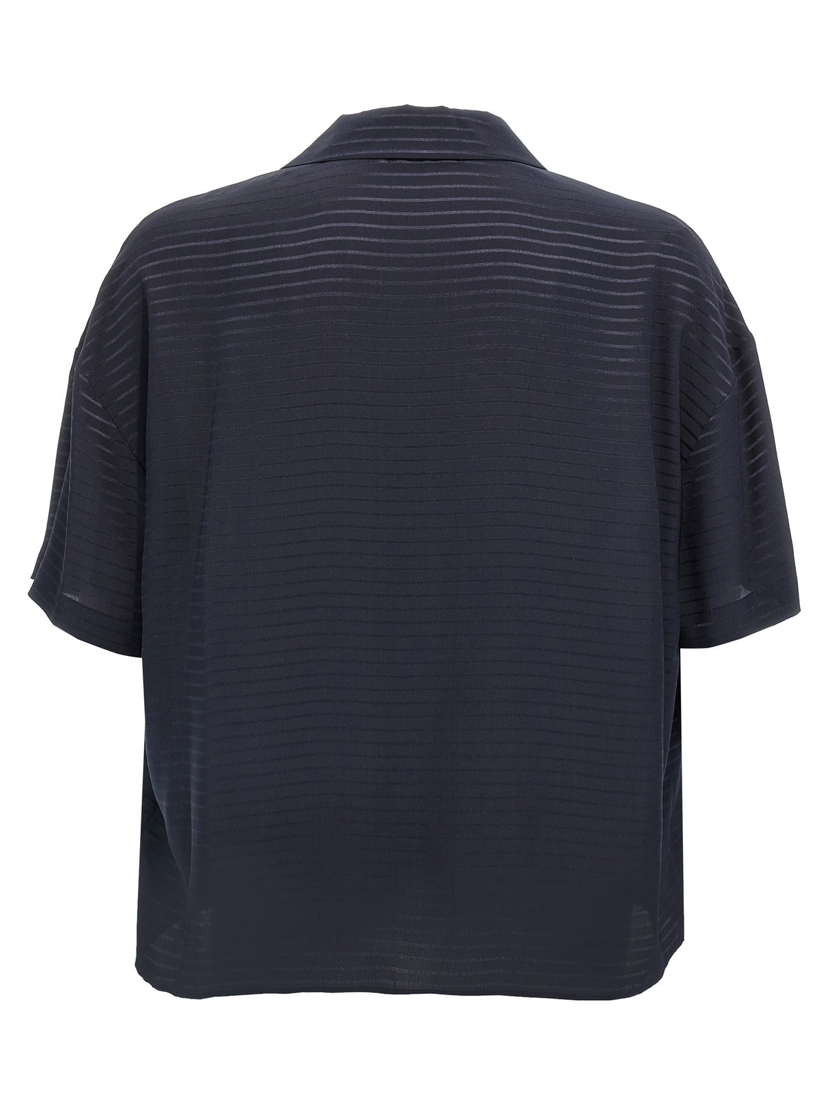 Blue Silk Polo Shirt
