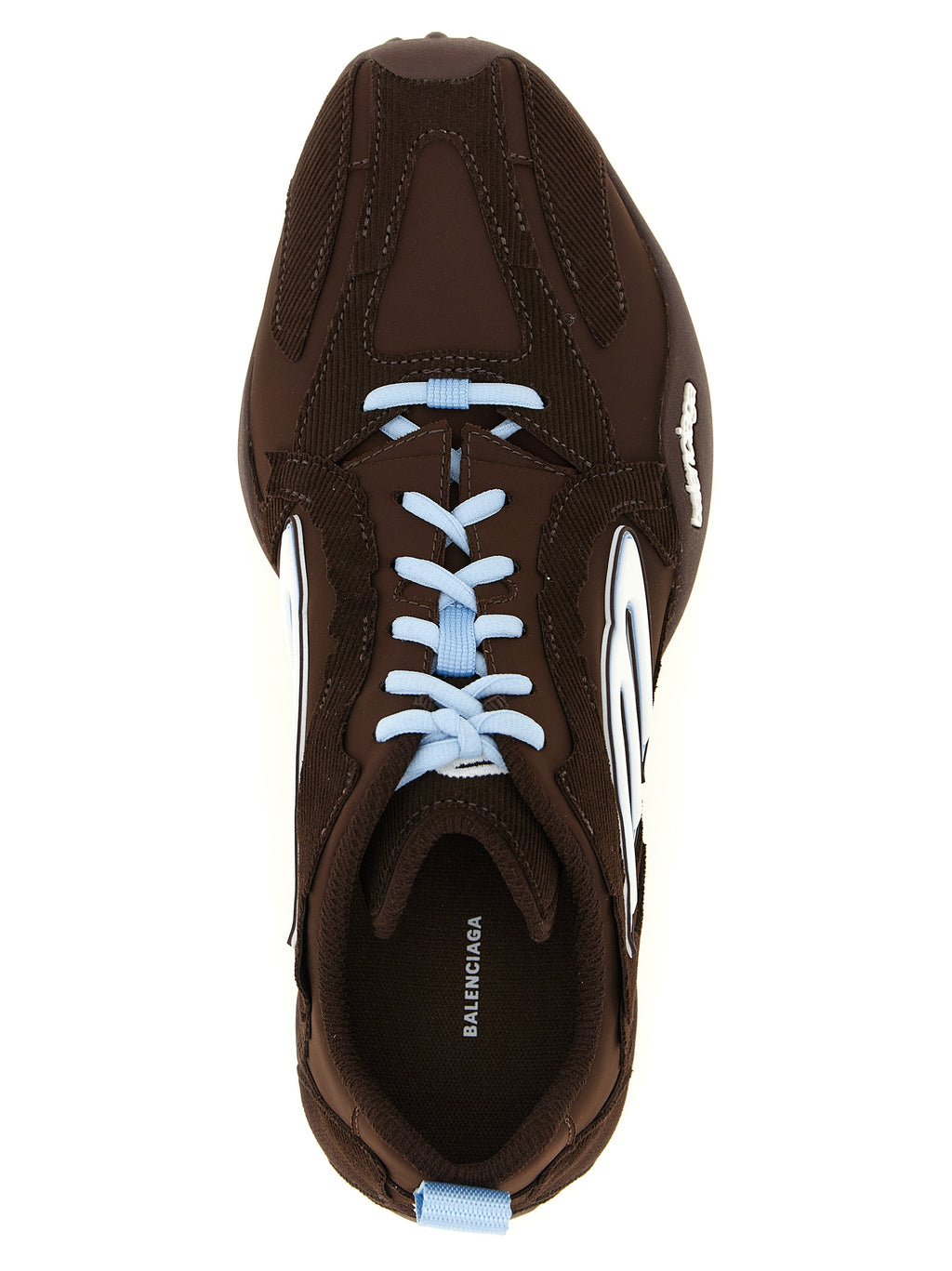 Brown Polyester Athletic Sneakers