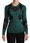 Green Wool Crewneck Sweater
