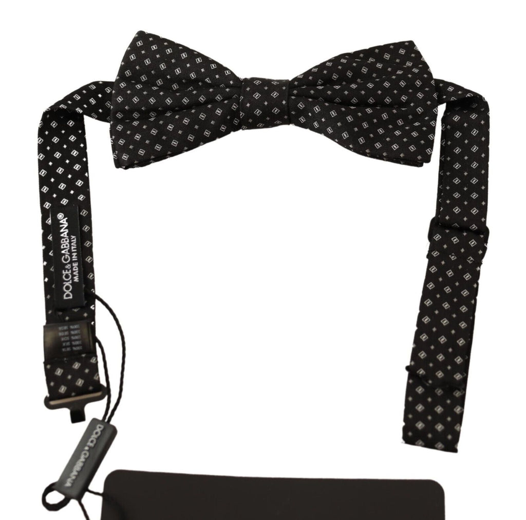 Dark Gray 100% Silk Adjustable Neck Papillon Tie