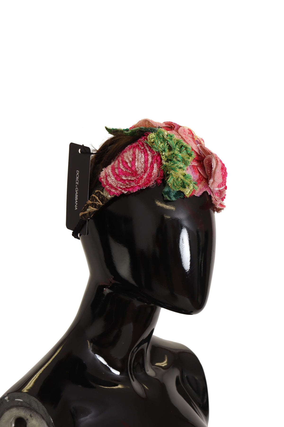 Multicolor Sequined Lurex Black Hair Headband