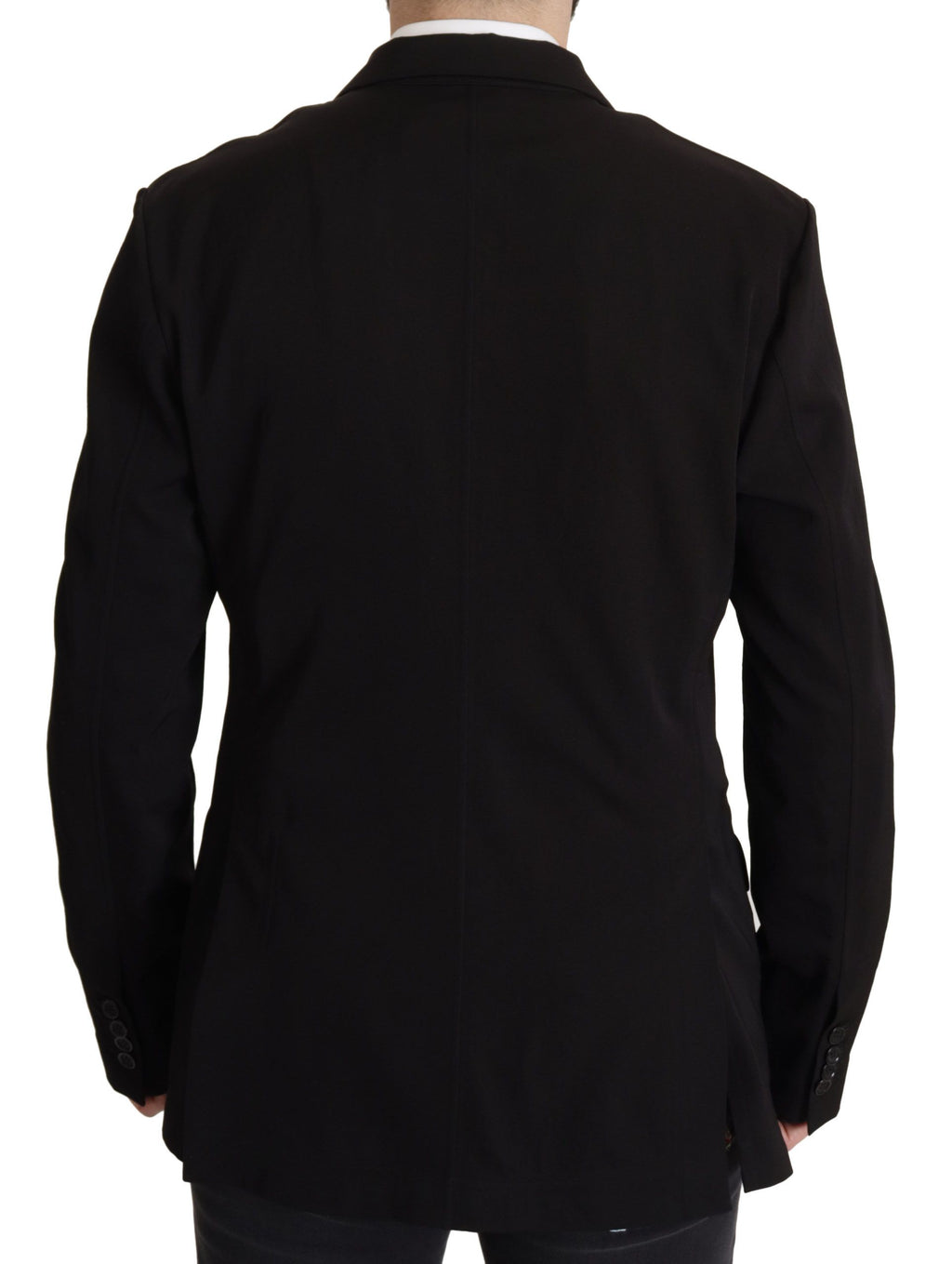 Black Wool Single Breasted Coat Blazer