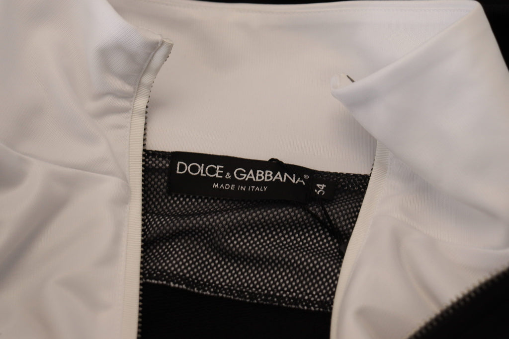 Black Polyester Hooded Full Zip Jacket