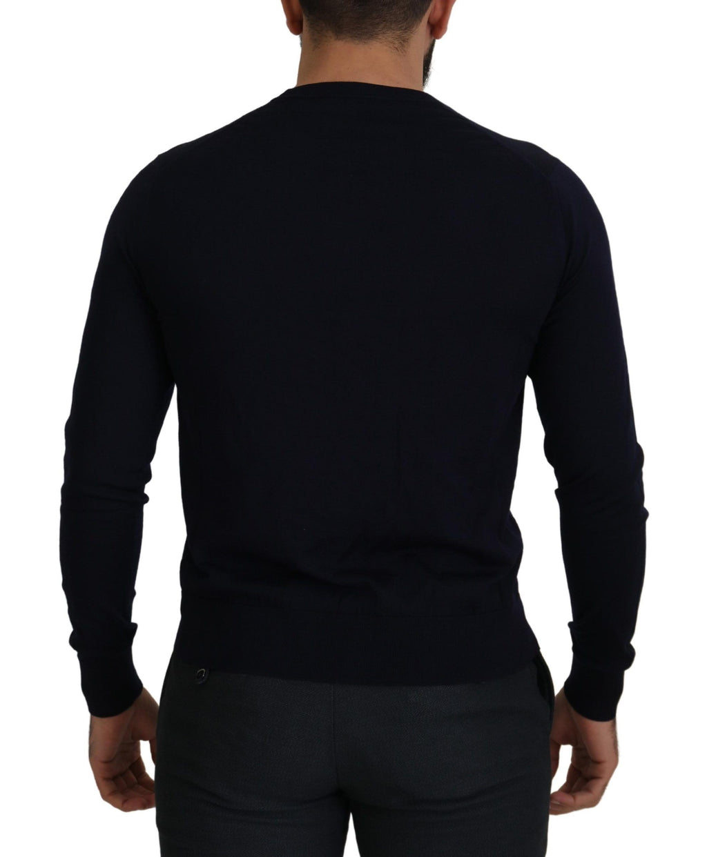Blue Wool STAFF Down Cardigan Sweater