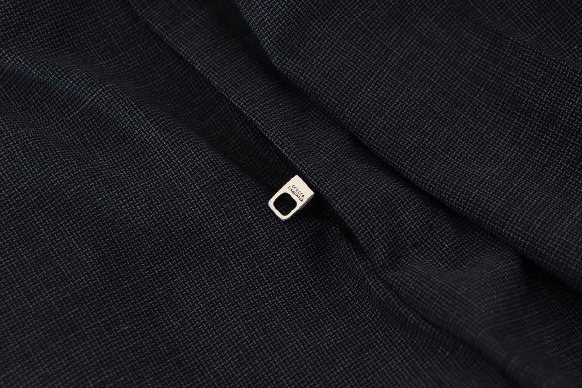 Gray Checked Cargo Trousers Stretch Pants