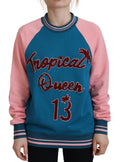 Blue Pink Queen Sequin Crystal Sweater