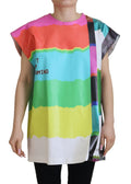 Multicolor TV Print Blouse Cotton  T-shirt