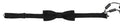Black Pattern Silk Adjustable Neck Papillon Bow Tie
