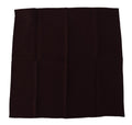 Brown Silk Blend Square Wrap Handkerchief Scarf