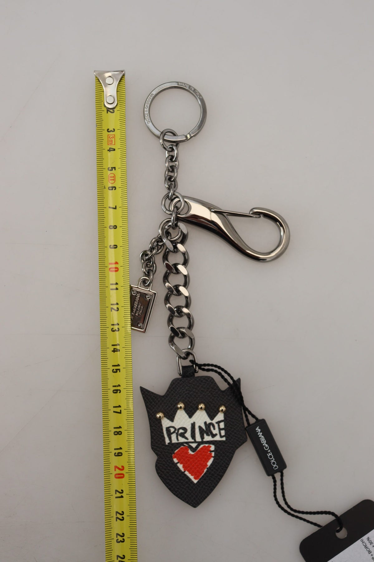 Black Prince Studs Logo Silver Brass Keychain