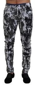 Multicolor Cotton Tie Dye Skinny Denim Jeans