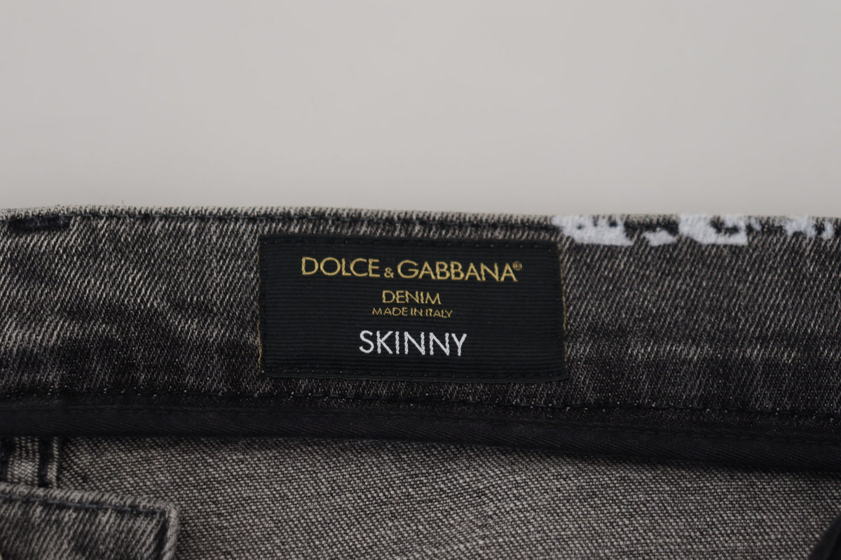 Multicolor Cotton Tie Dye Skinny Denim Jeans