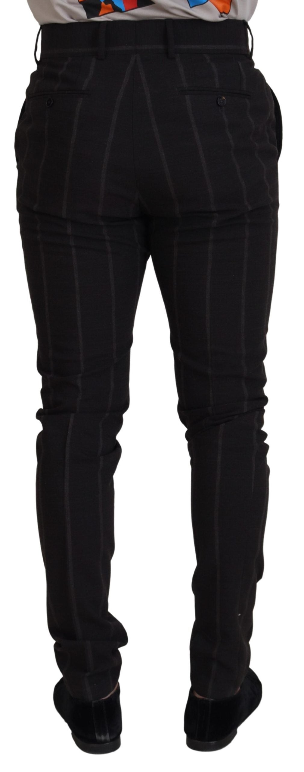 Black Wool Chino Formal Men Pants