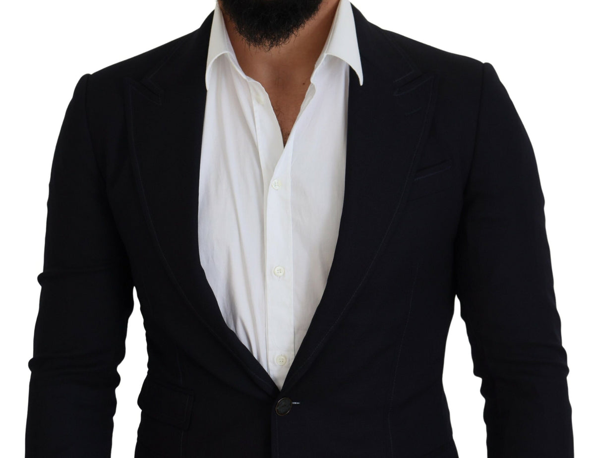 Blue Wool Formal Taormina Blazer