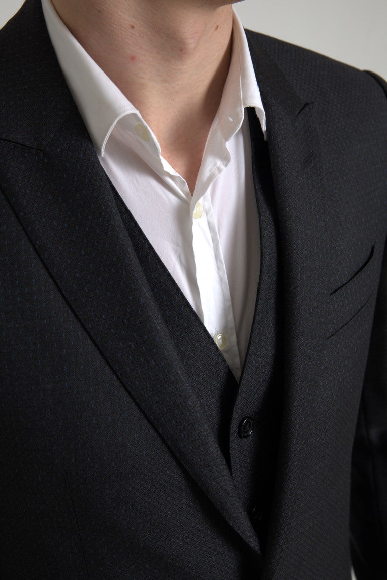 Dark Gray 3 Piece Single Breasted MARTINI Suit
