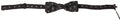 Dark Gray Patterned Silk Adjustable Men Neck Papillon Bow Tie