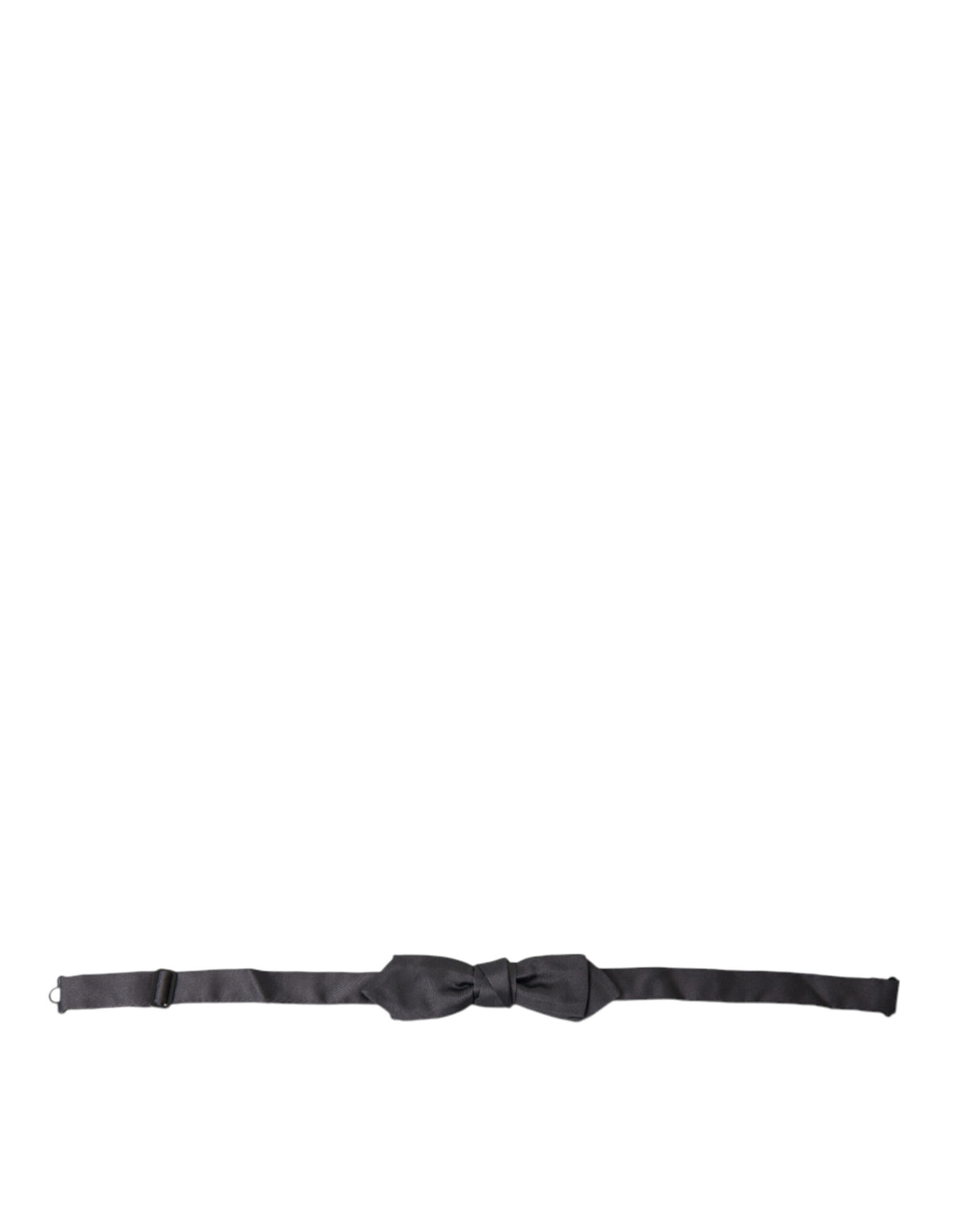 Dark Gray Silk Adjustable Neck Men Papillon Bow Tie