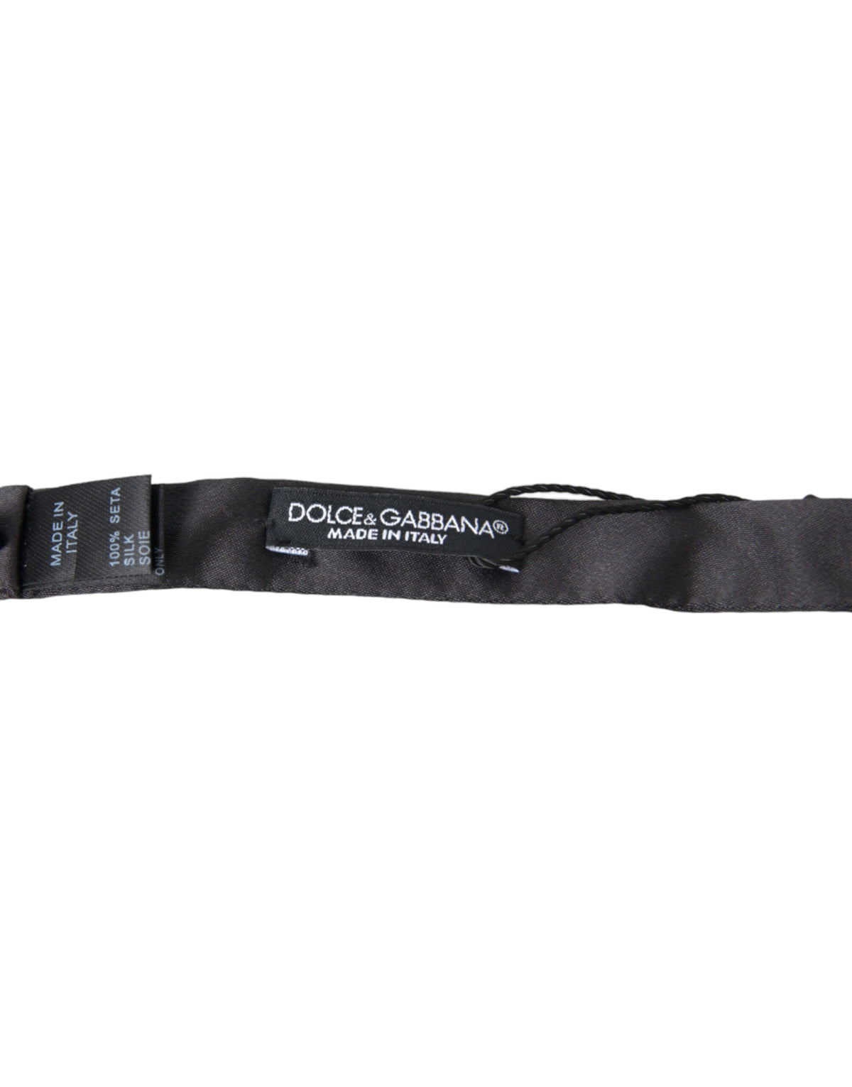Dark Gray Silk Adjustable Neck Men Papillon Bow Tie
