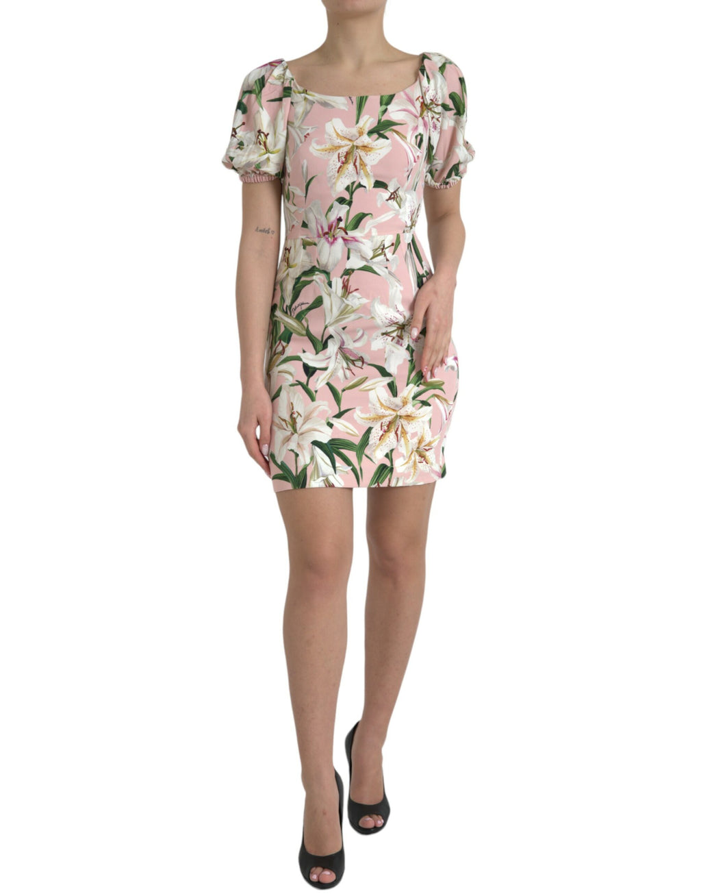 Pink Lily Viscose Sheath Stretch Mini Dress