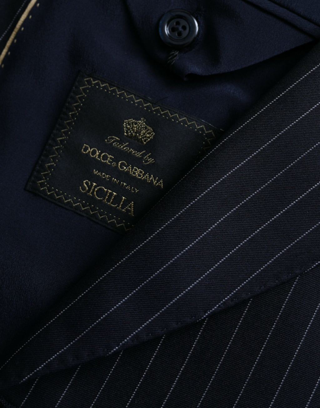 Dark Gray Stripe SICILIA Double Breasted Coat Blazer
