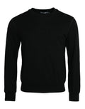 Black Cotton Long Sleeves Sweatshirt Sweater