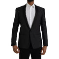 Dark Gray Jacquard MARTINI Single Breasted Coat Blazer