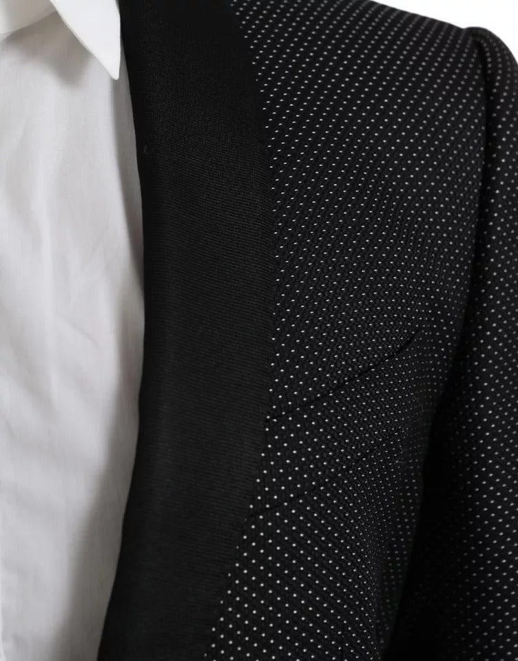 Dark Gray Jacquard MARTINI Single Breasted Coat Blazer