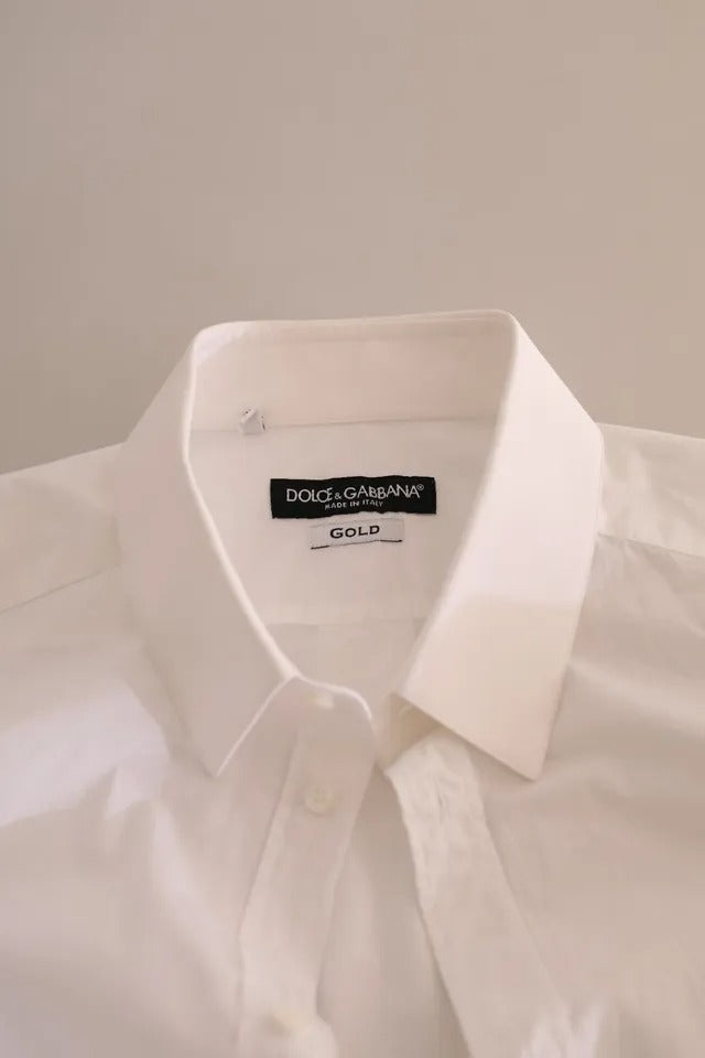 White GOLD Formal Cotton Tuxedo Dress Shirt