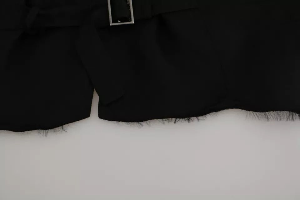 Black Solid STAFF Slim Fit Waistcoat Vest