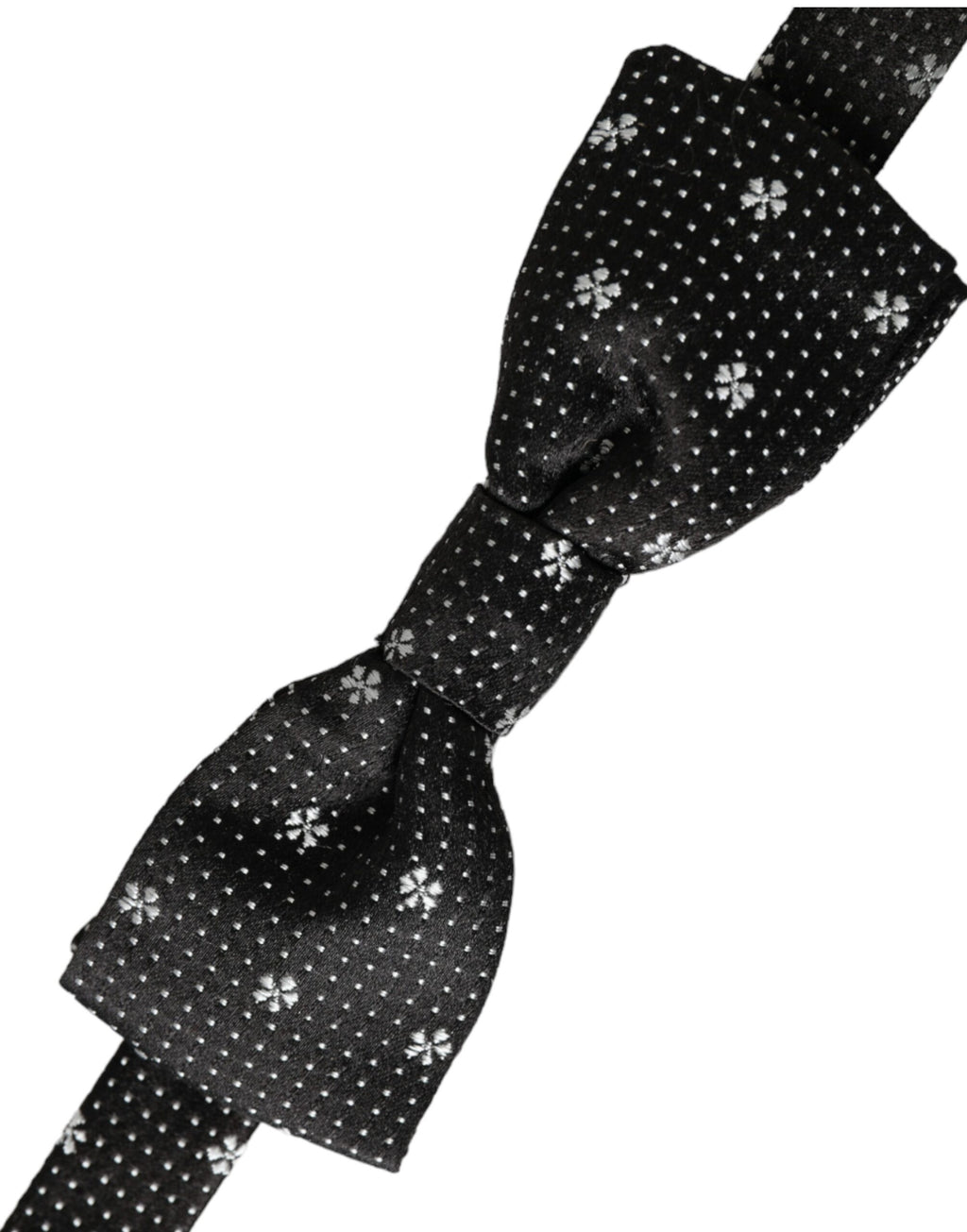 Dark Gray Silk Floral Adjustable Neck Men Papillon Bow Tie