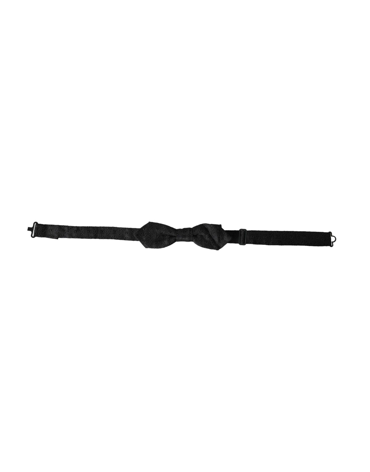Dark Gray Silk Fantasy Adjustable Neck Men Bow Tie