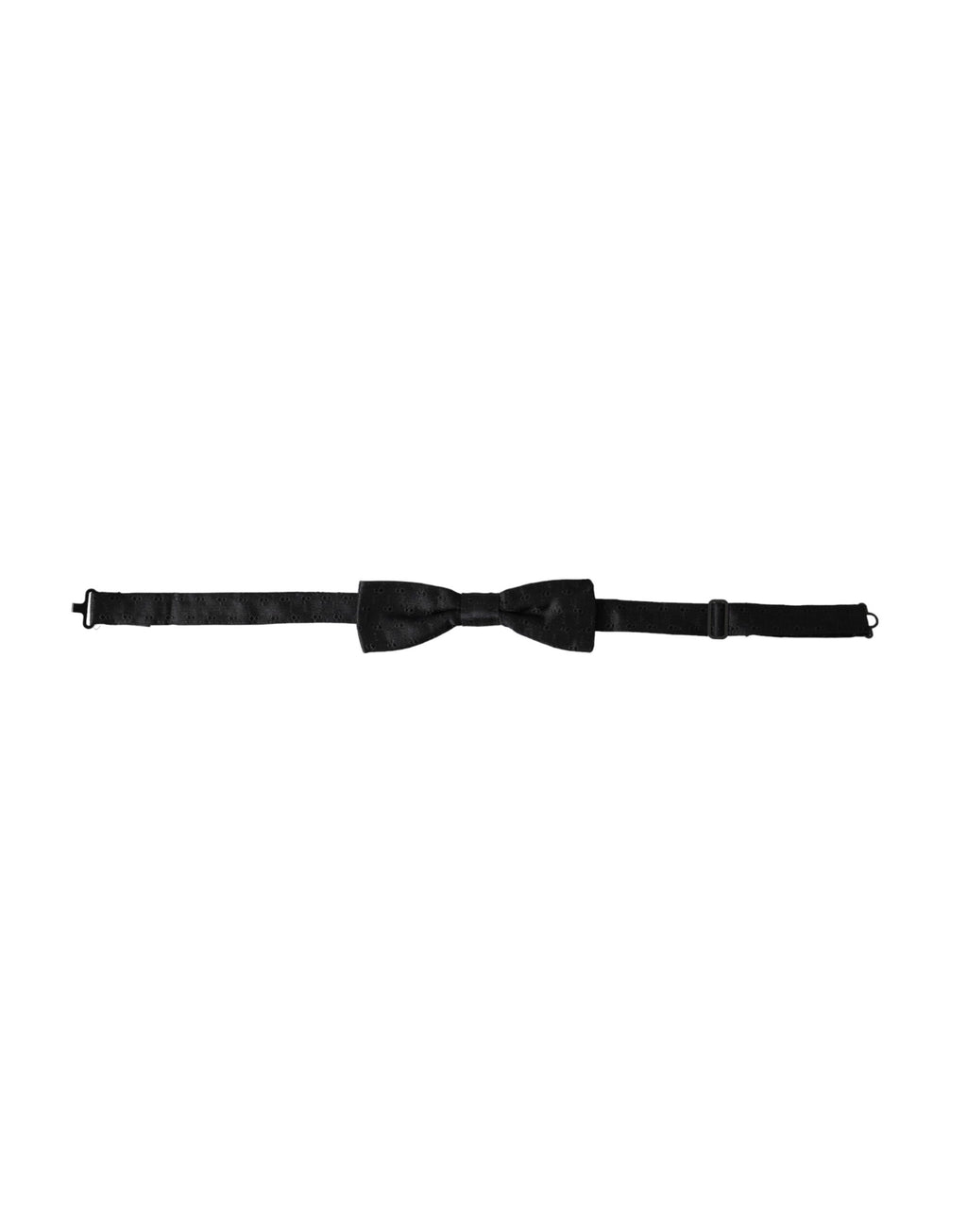 Dark Gray Silk Patterned Adjustable Neck Men Bow Tie