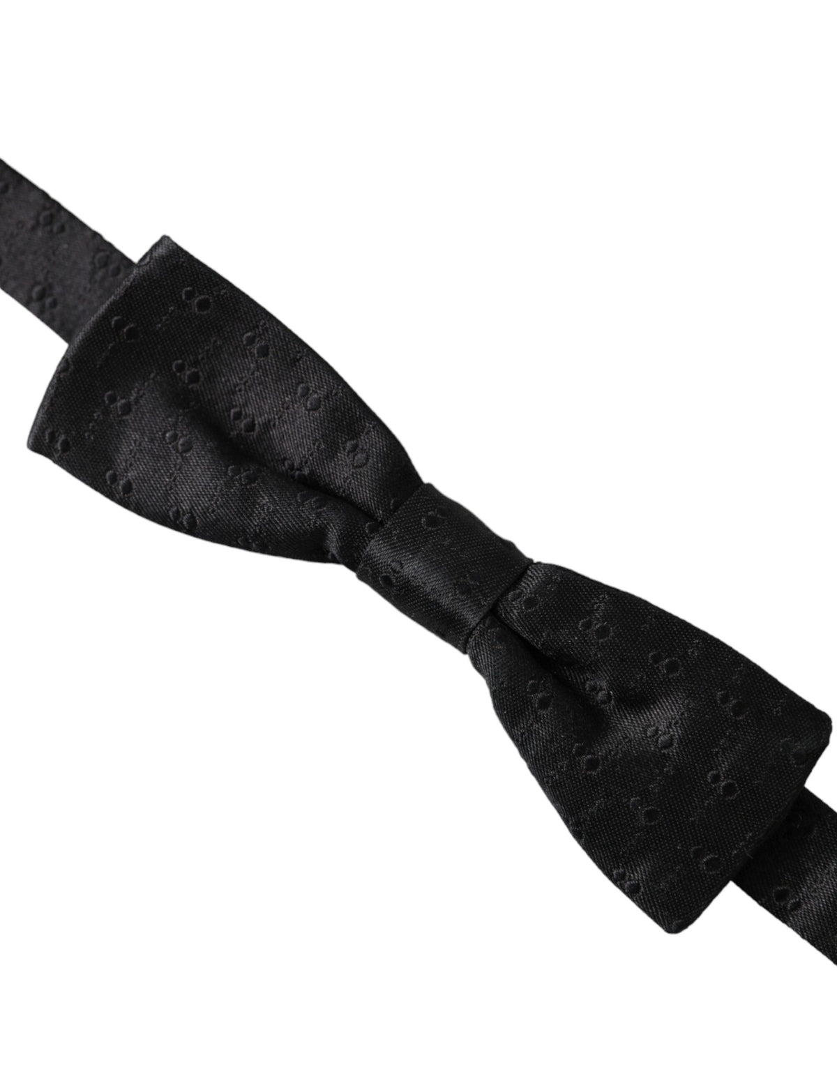 Dark Gray Silk Patterned Adjustable Neck Men Bow Tie