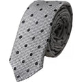 Gray White Dot Fantasy Silk Adjustable Men Tie