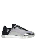 Silver Black Nylon NS1 Low Top Sneakers Shoes