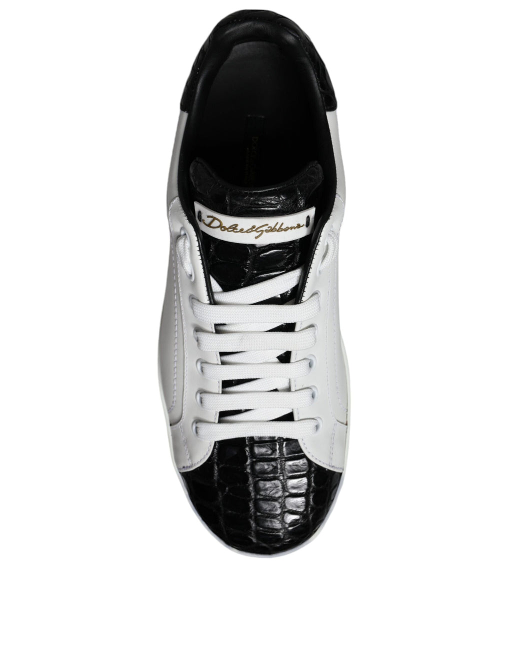 Black Leather Logo Portofino Sneaker Shoes