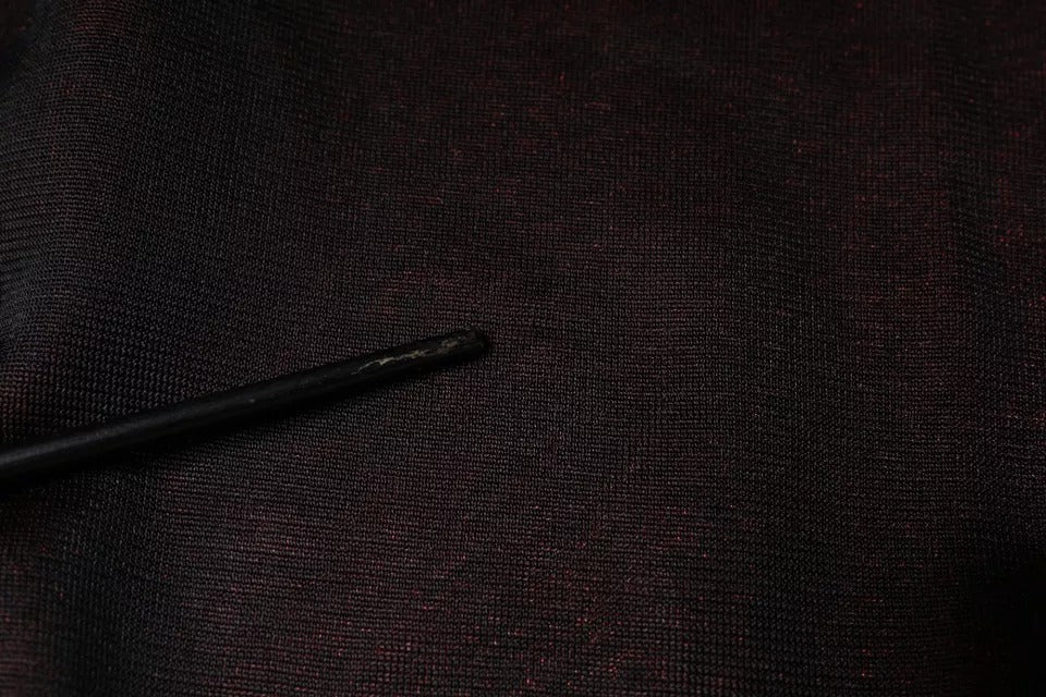 Maroon Polyester Crew Neck Pullover Sweater