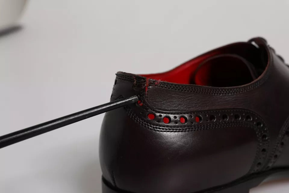 Black Calfskin Leather Derby Men Dress Shoes