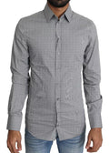 Gray SICILIA Dotted Semi Fitted Formal Shirt