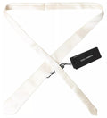 Off White Satin Silk Classic Men Necktie