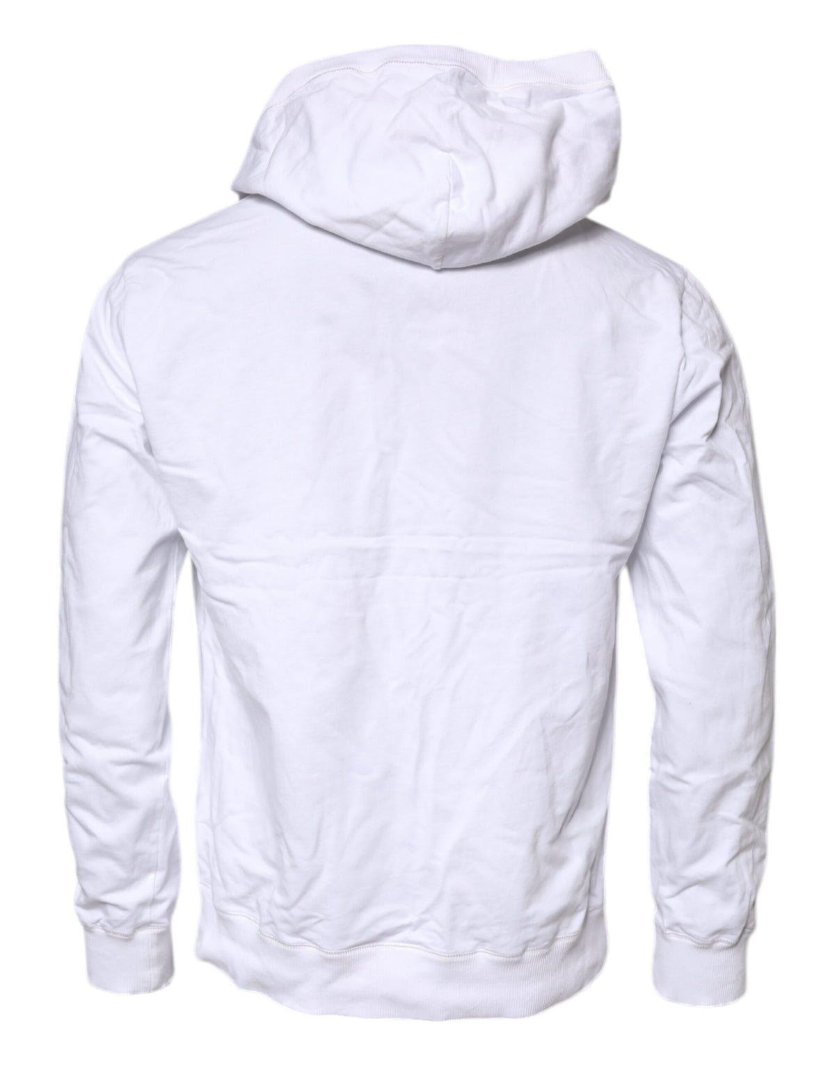 White Cotton Hooded Sweatshirt Sweater