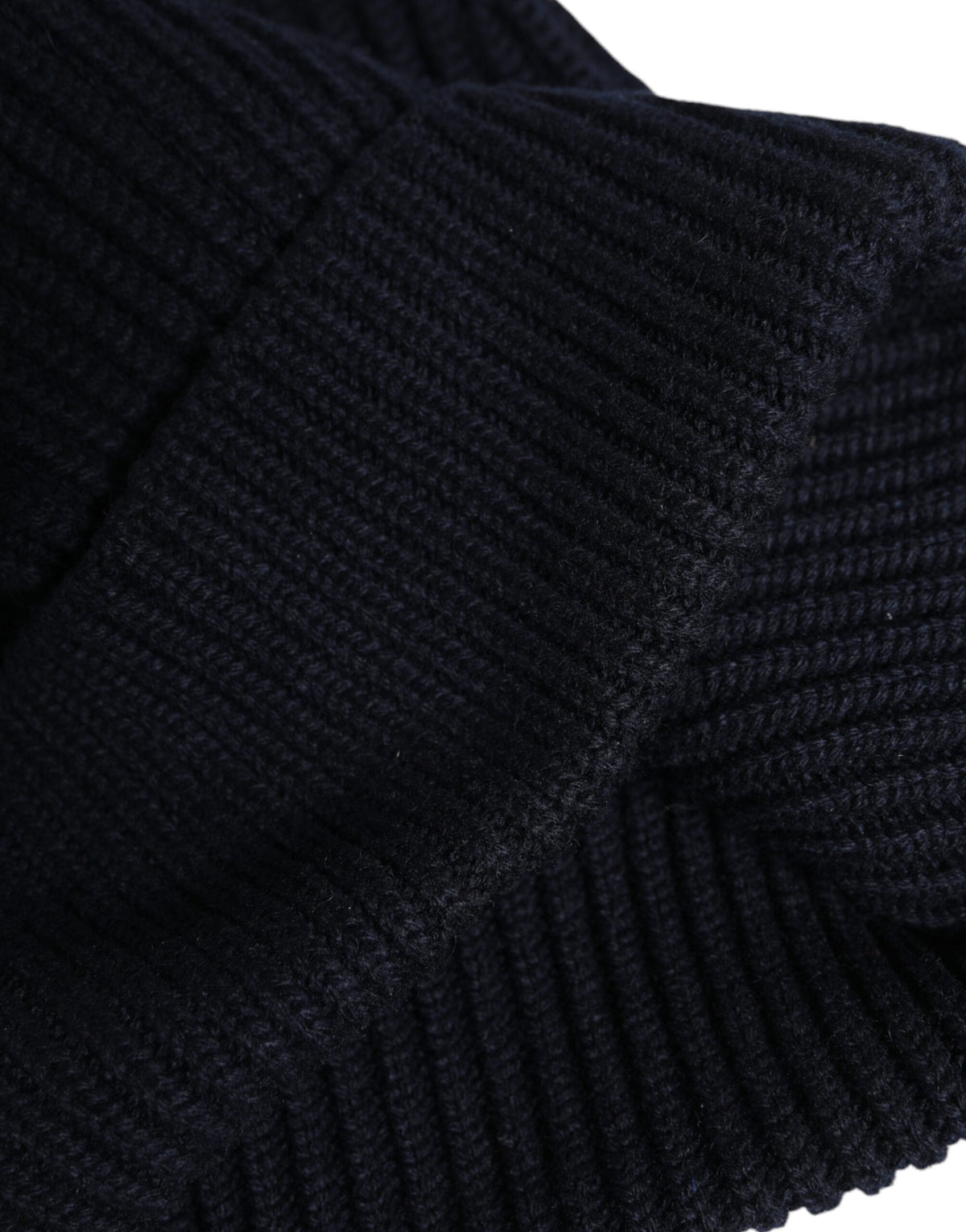 Blue Cashmere Knitted Winter Beanie Hat