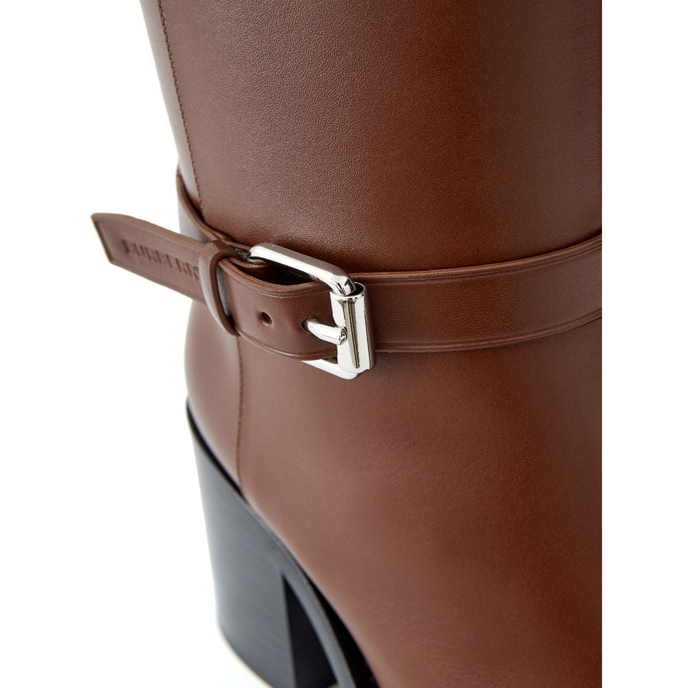 Brown Leather Ankle Boots